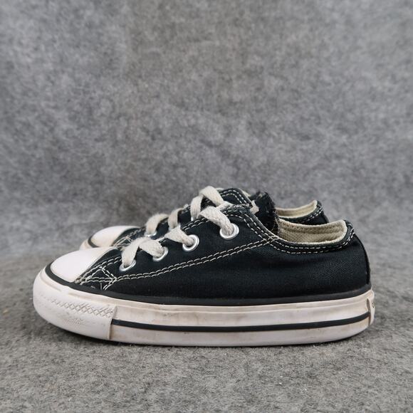 Converse Shoes Infant 7 Sneakers Casual All Star Chuck Taylor Canvas Black White - Picture 4 of 12